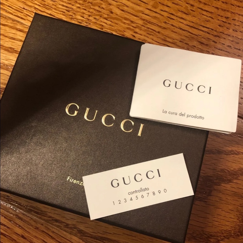 Gucci LEATHER COMPACT WALLET coin zipper pink new - Picture 7 of 7